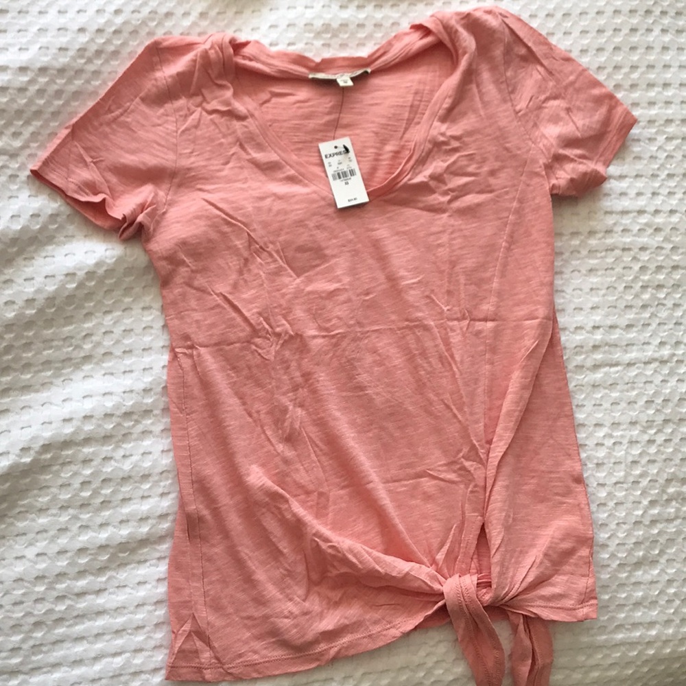Express one eleven tie front short sleeved Tshirt